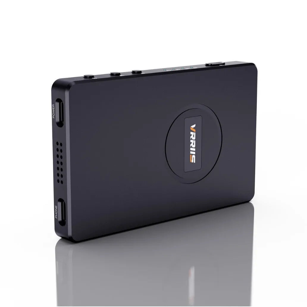 Black ABS rear magnetic selfie display for mobile phone with charging cable