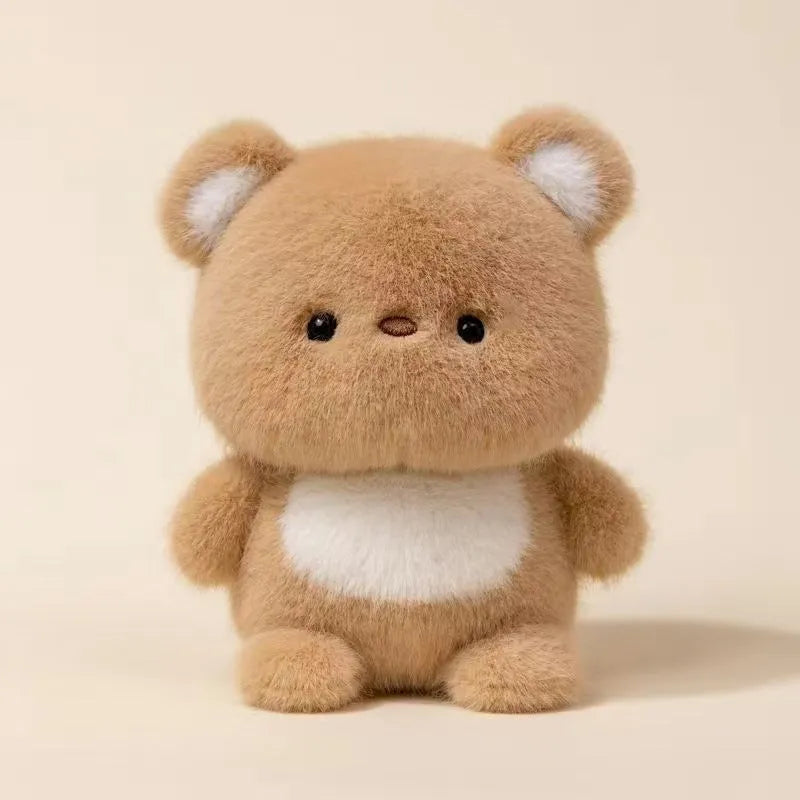 16cm short plush animal toy doll – bear design with PP cotton filling for desk decoration