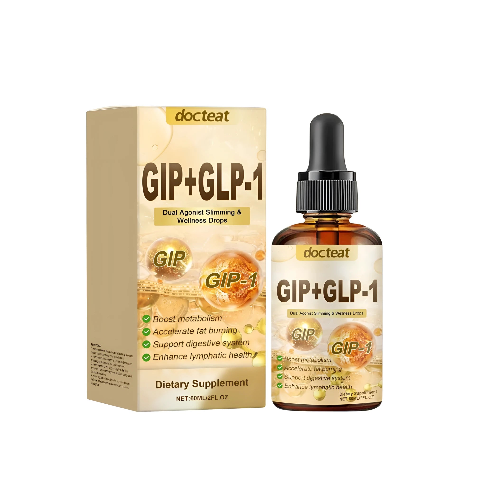 Drip Health Drops 60ml liquid digestive supplement in dropper bottle