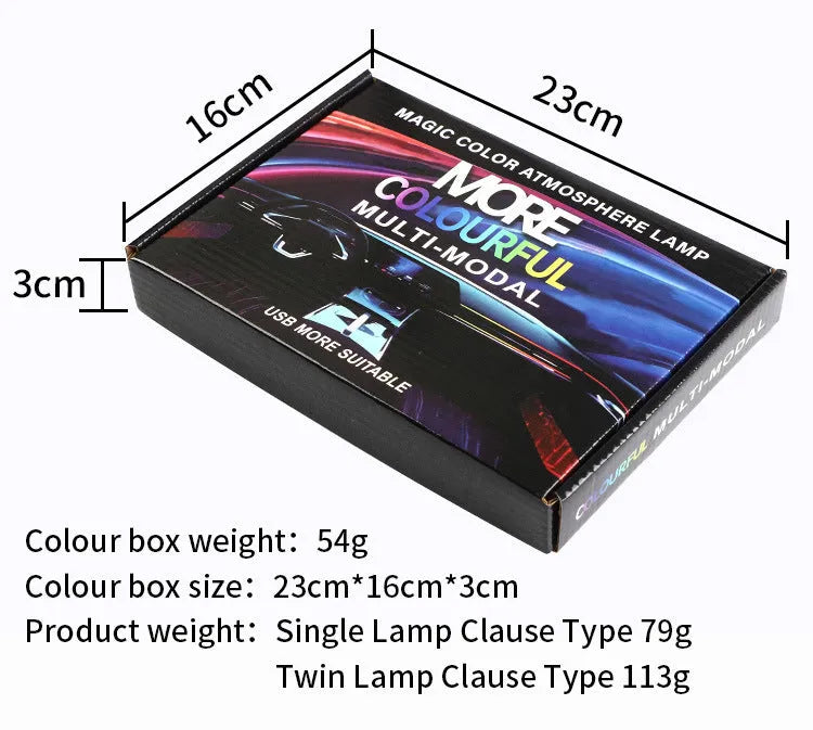 Car centre console ambience light with aluminium alloy strips and remote control