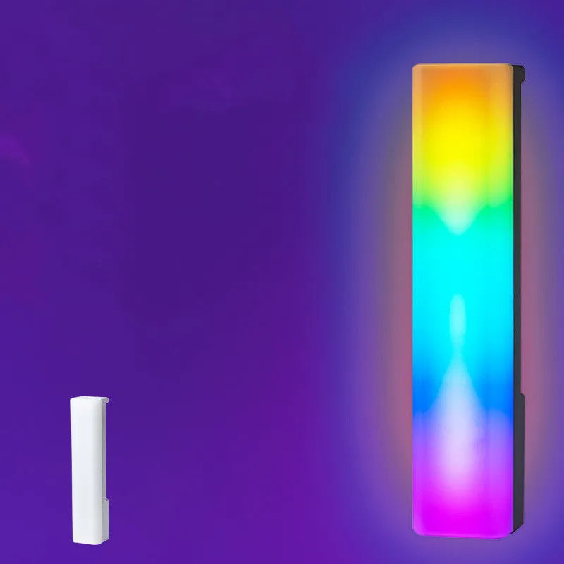 3D RGB music voice-activated rhythm table top ambiance lamp in white or black shell