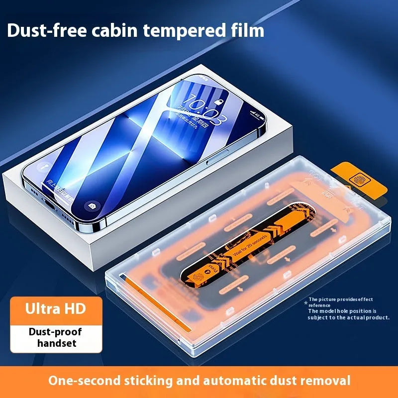 Two-pack of tempered glass iPhone screen protectors in HD clear and privacy peep-proof options.
