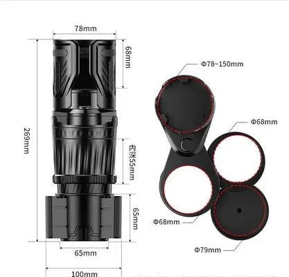 Black adjustable rotating car drink holder with retractable base on a car dashboard.