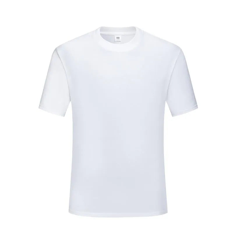 Men's slim fit black cotton short sleeve t-shirt on a hanger.