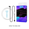 USB-powered RGB LED light strip for car interior with wireless remote control.