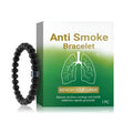 Men's glass and black gallstone smoke prevention bracelet traditional wellness accessory