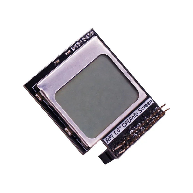1.6 inch LCD display screen for Raspberry Pi showing CPU information
