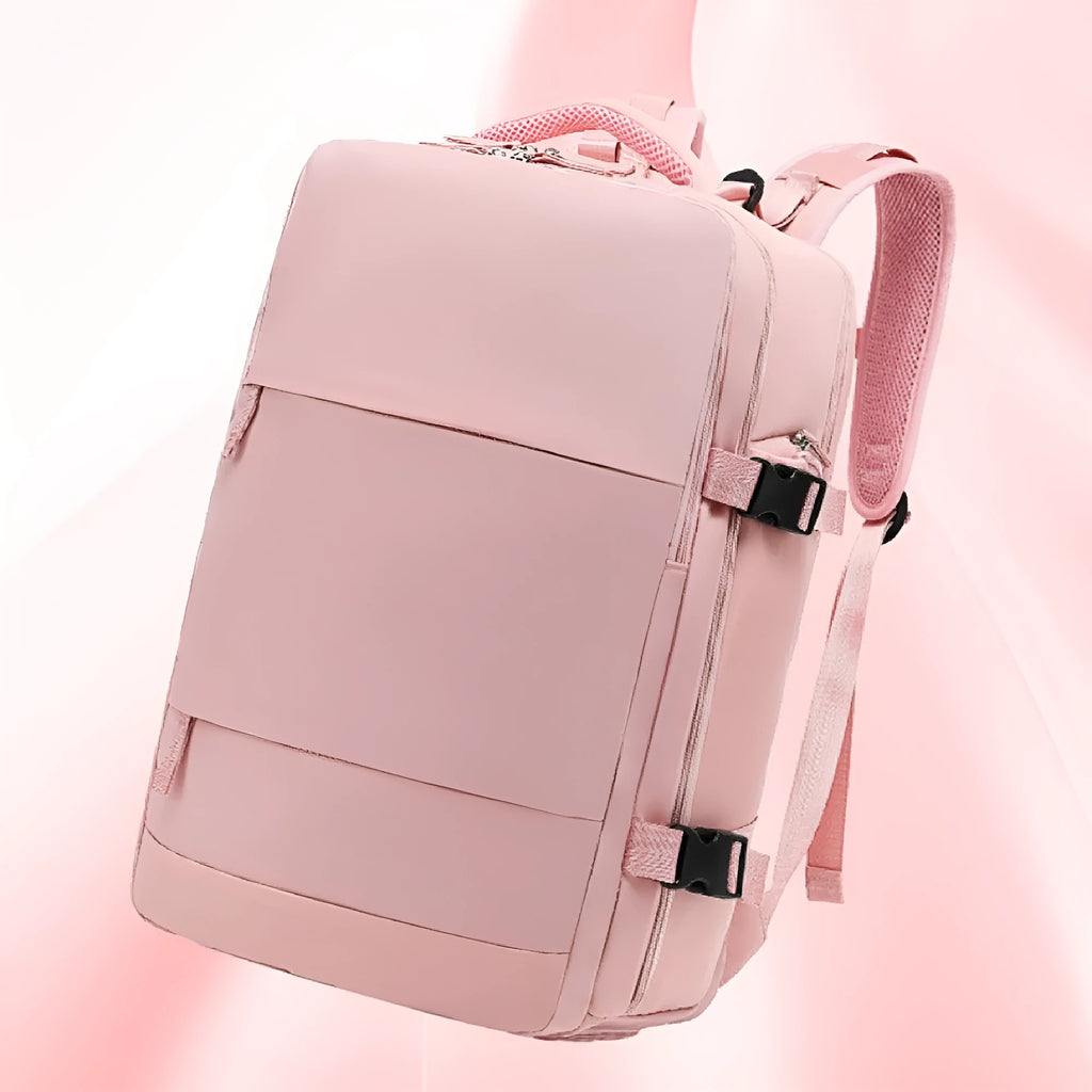 Large nylon luggage backpack for men in solid colour with 20-35L capacity and anti-theft features