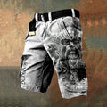 Man wearing 3D digitally printed polyester shorts with a zipper, showing colour option DZ198581