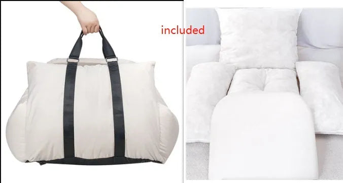 Pet car nest in light grey, dark grey or beige, 60x50x55cm, waterproof Dika mercerized fabric with cushion