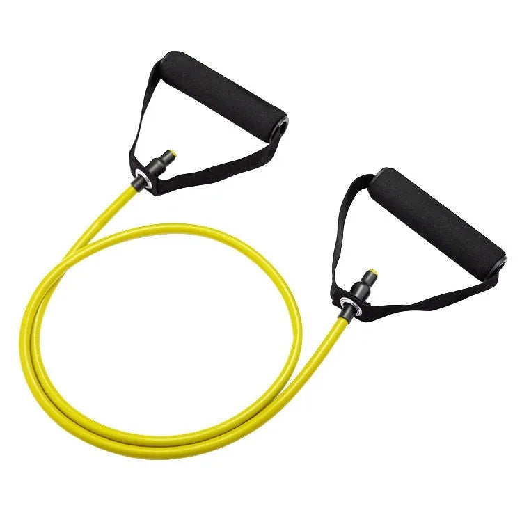 Adjustable chest expander with TPE tension rope in five colour-coded resistance options