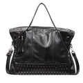 Women's messenger bag with rivet detail, large capacity, horizontal square shape, available in multiple colours