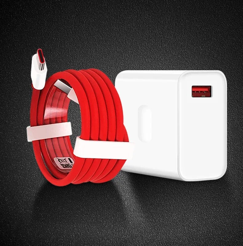 Red USB data cable for 7Pro 6 6T 7T smartphones in 1.5m length