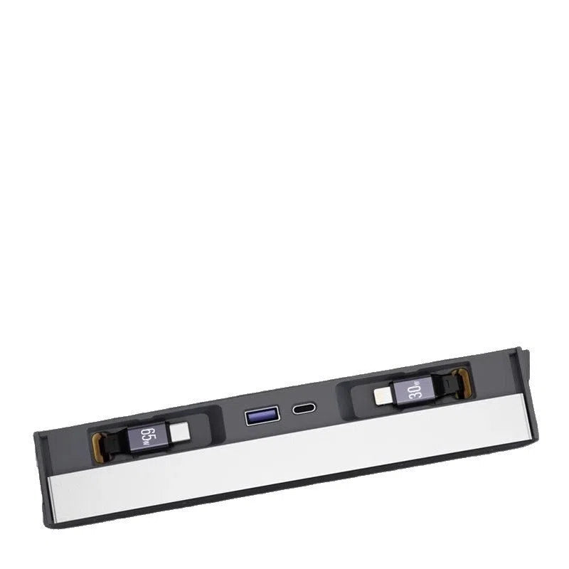 Model 3Y slide-out expansion dock with retractable USB cable for in-car central control charging