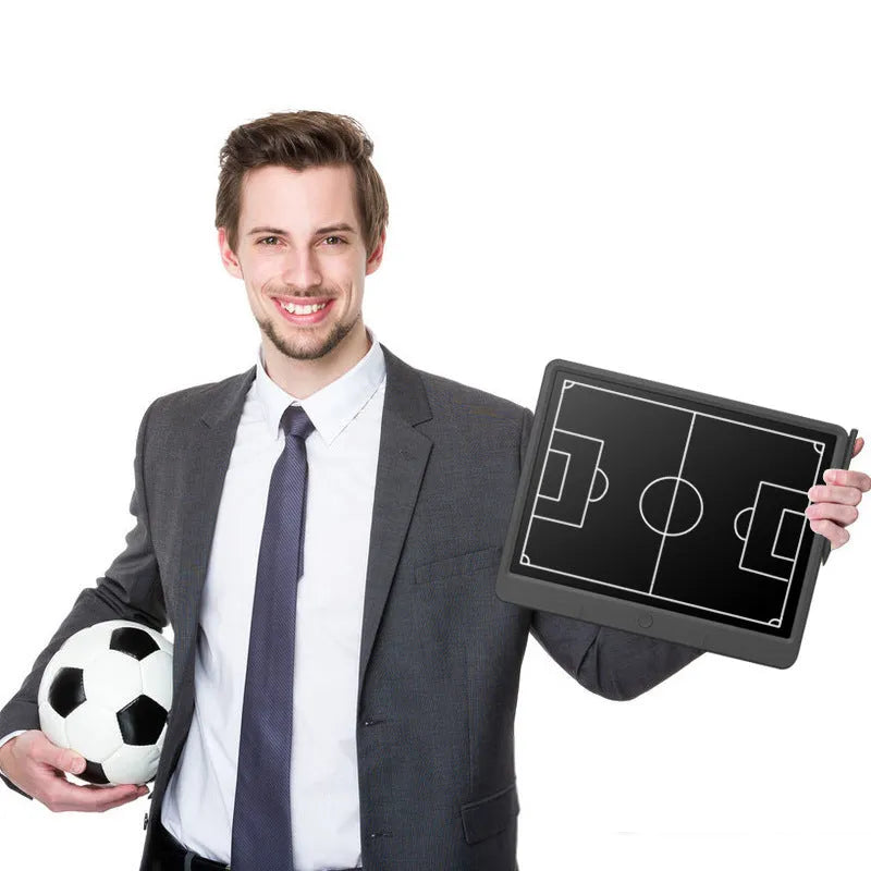 15 inch football tactics board with LCD writing surface and ABS body for sports training
