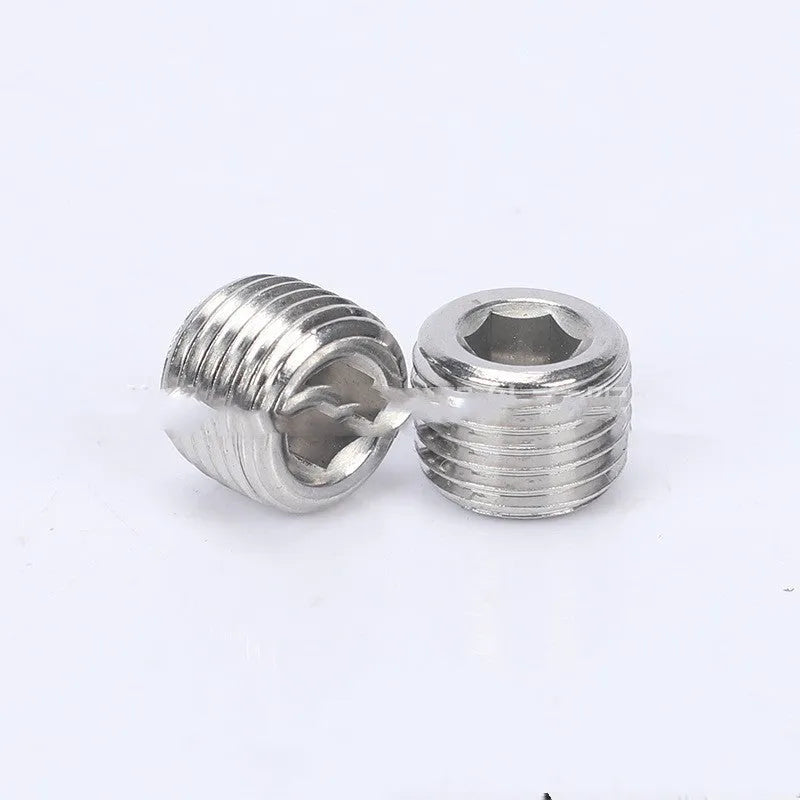 Stainless steel hexagon plug for 3/8 series bulkhead pipe fittings