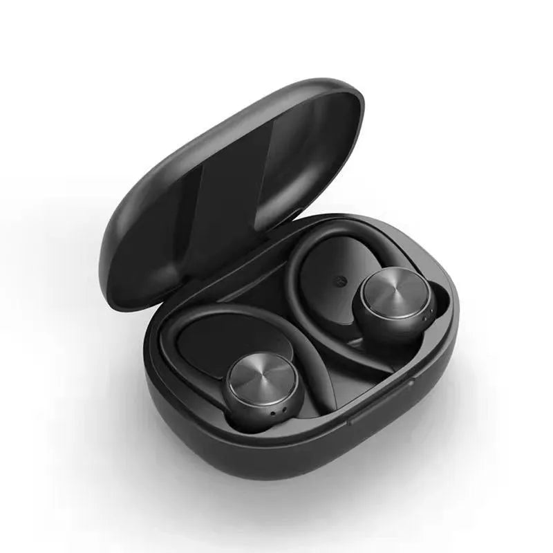 R200tws sports Bluetooth headset ear-mounted wireless earbuds with digital display black plastic construction