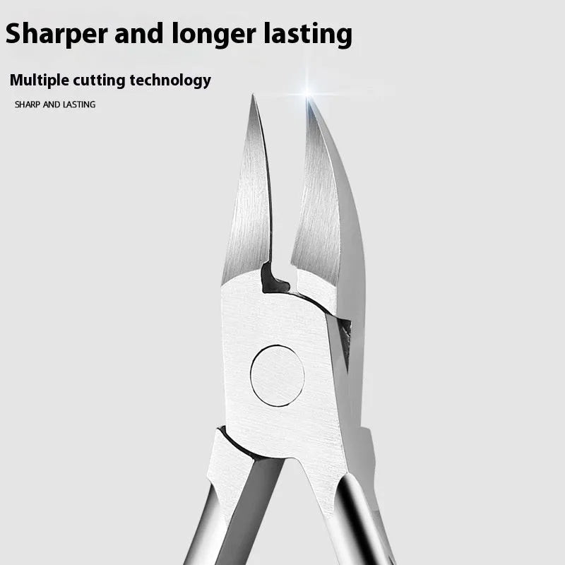 Bevel olecranon nail clippers with nail groove slot in multiple colour options