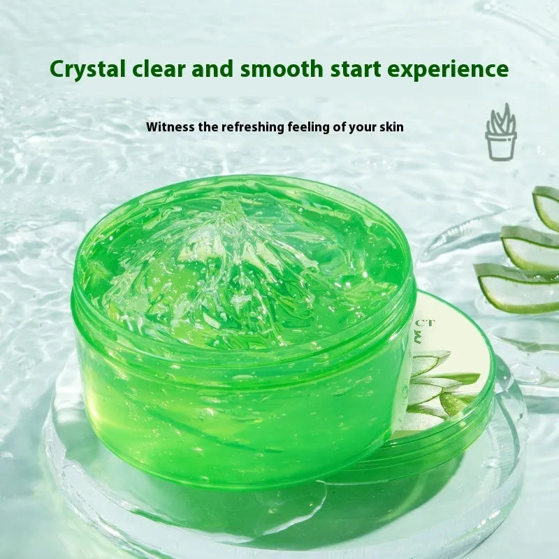 300g tub of 98% aloe vera gel facial cream with application spoon for acne control