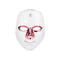 Rechargeable LED facial beauty mask with manual touch controls in black gold edge colour