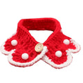 Hand-knitted milk cotton pet collar in cartoon pattern for costume decoration on cats dogs rabbits