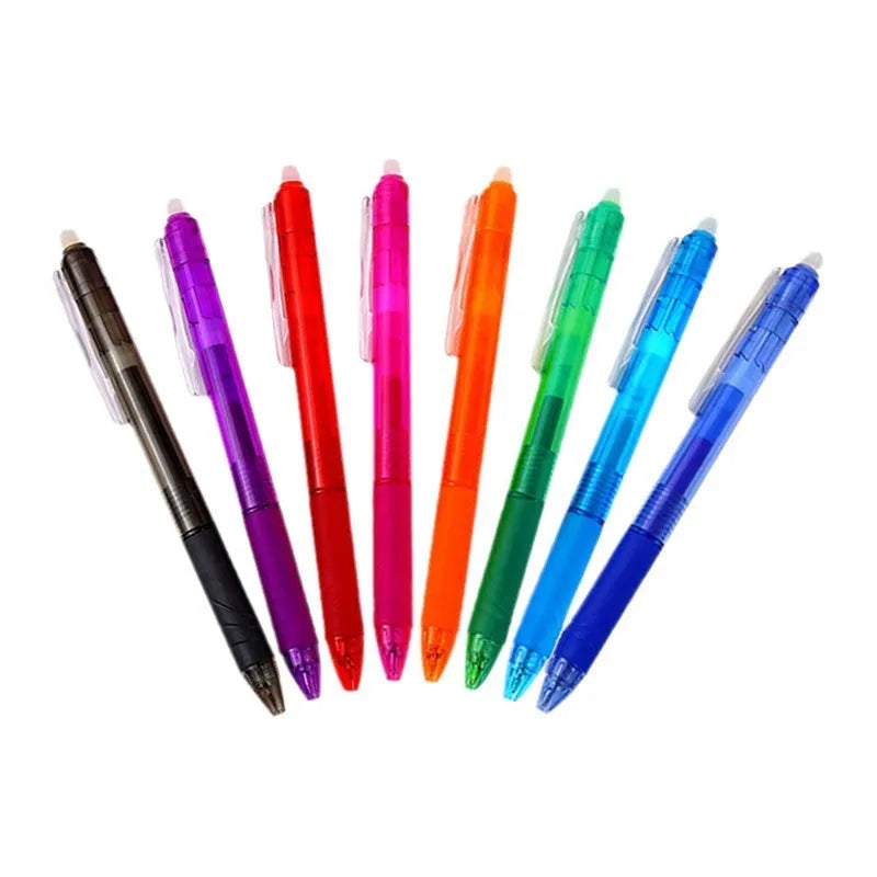 Thermal erasable gel pen with plastic shell and stainless steel nib in 0.5mm or 0.7mm, 14.5cm long