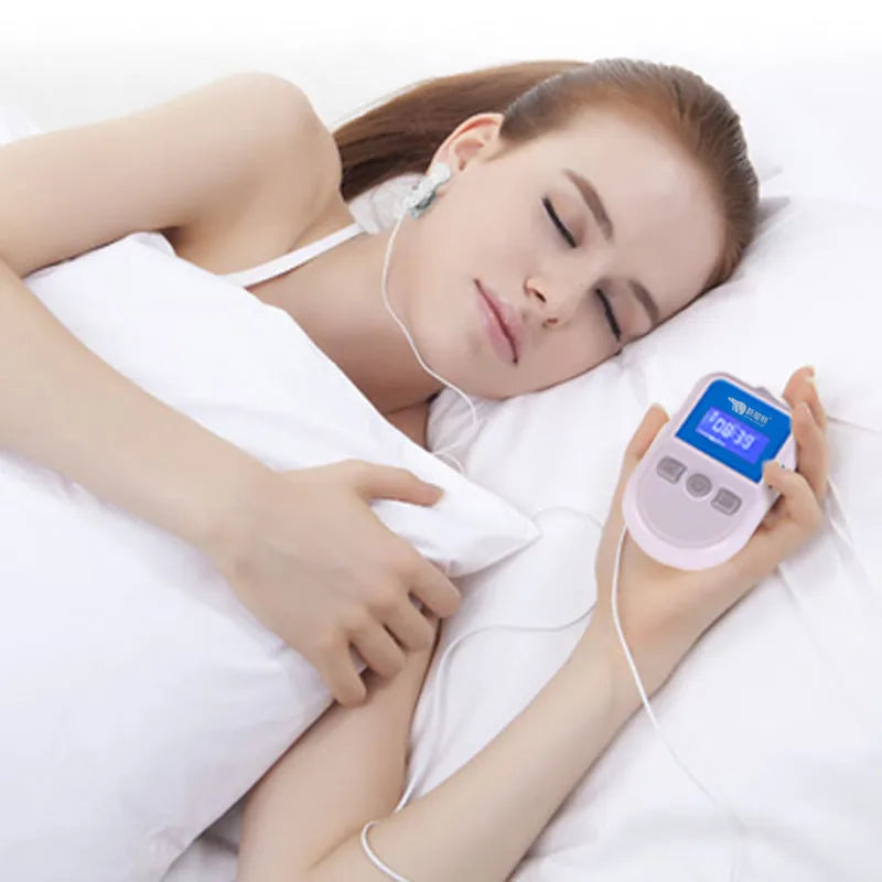 HSM04 white low frequency pulse therapy instrument for sleep improvement with USB connector