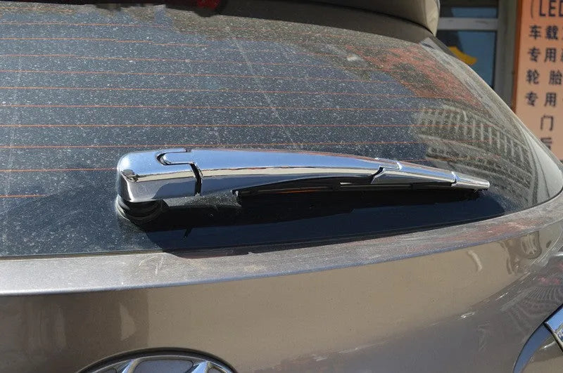 Four silvery ABS plastic rear wiper cover trim pieces for a Hyundai car.