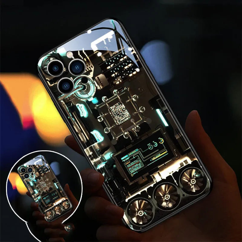 Xpress 14 tempered glass mobile phone case with light notification for iPhone models