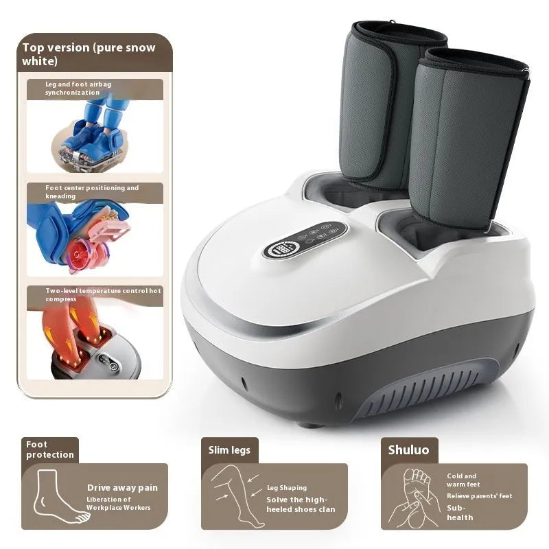Fully automatic foot massage machine with wireless remote control and timer, 47.5x27x43cm, in four colour options
