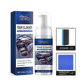 Car interior cleaner kit showing 120ml PET bottle, microfibre cloth and sponge applicator