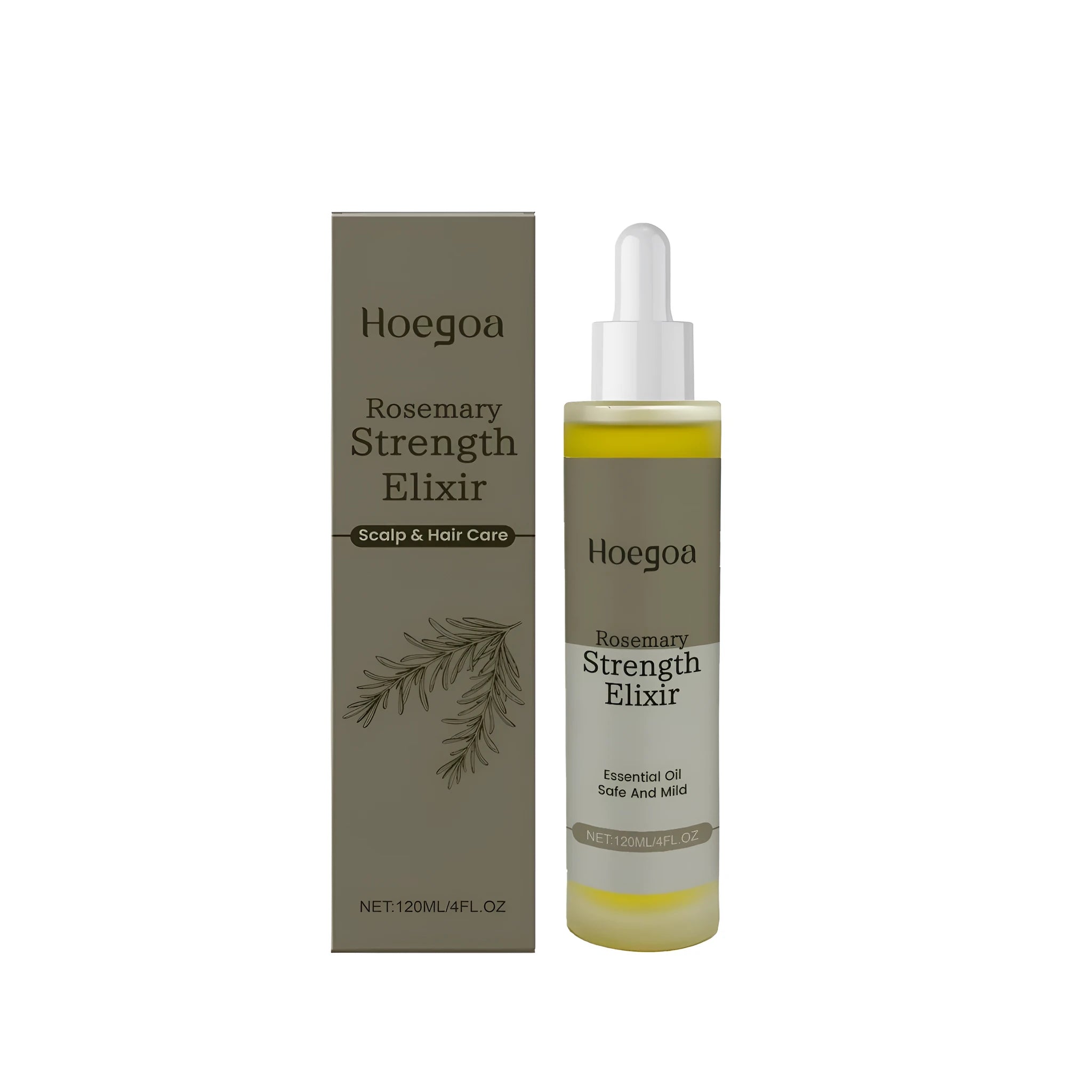 120ml bottle of Rosemary Hair Concentrate tonic with a dropper
