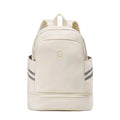 Large unisex travel backpack in solid colour with dry wet separation compartment and curved shoulder straps