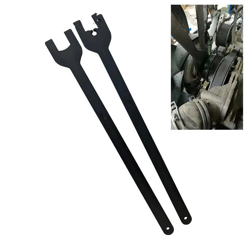 Land Rover fan support wrench and 40mm coupler wrench set in alloy steel.