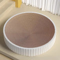 Green round corrugated cardboard cat scratching board with 55 cm diameter