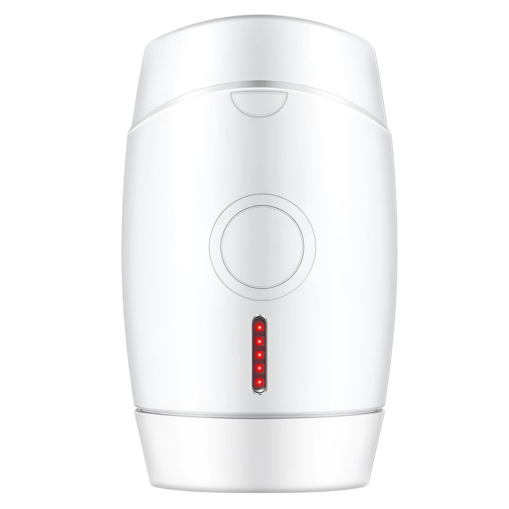 White home laser hair removal instrument with display screen and compact design