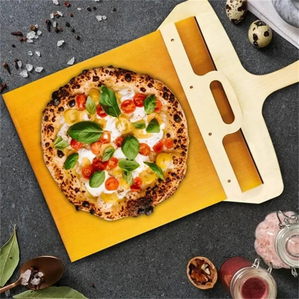 Food-grade PP pizza transfer shovel with non-stick surface measuring 55cm by 35cm