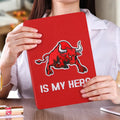 Cartoon design silicone protective sleeve for iPad with imitation leather finish and included screen protector.