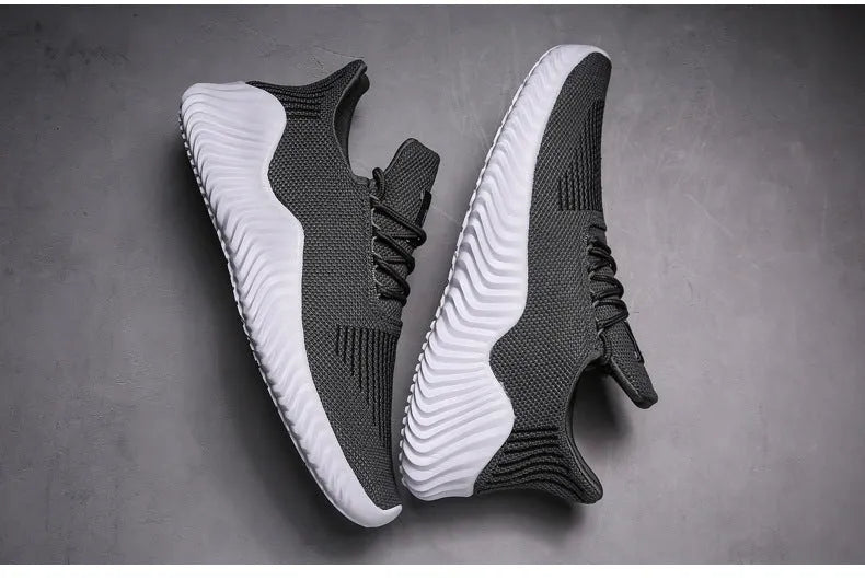 Living Passion Runners low top air cushion running shoes in black with net layer cloth upper