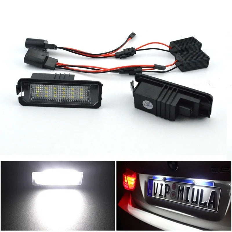 Volkswagen LED licence plate light bulb with SMD LEDs and Canbus decoder for Golf, Polo, Phaeton.
