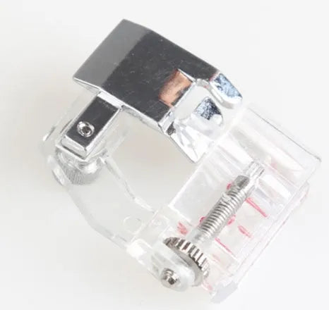 Adjustable bias binder presser foot for domestic sewing machines with snap-on attachment