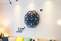 Square acrylic wall clock with sweeping movement, 58cm size, white face and frame, mounted on a light wall