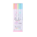 Double head gel pens with highlighting and writing tips in five colours