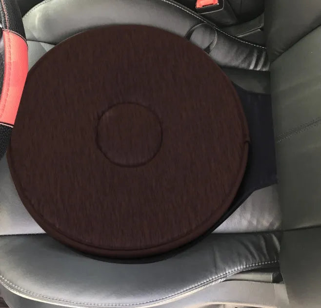 360 degree rotation seat cushion, 40cm round swivel mobility aid with non-slip backing in red, black, grey, wine red, coffee or beige