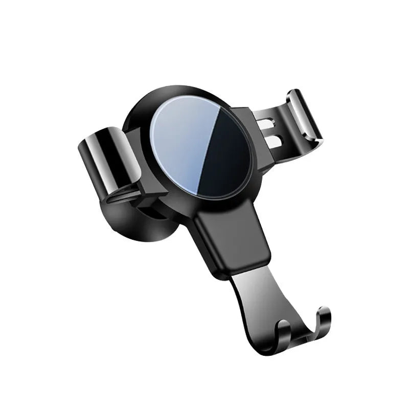 Black S4 ABS mirror finish mobile phone bracket mounted in a car air vent