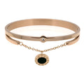 Metal numbers Rome fringed bracelet for women in gold colour with zinc alloy construction and 17cm perimeter