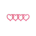 Love heart body sticker with four-ring tail design 22 cm length