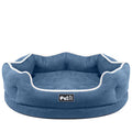 Removable cloth pet bed mattress for cats and dogs, pink blue grey, size S and L