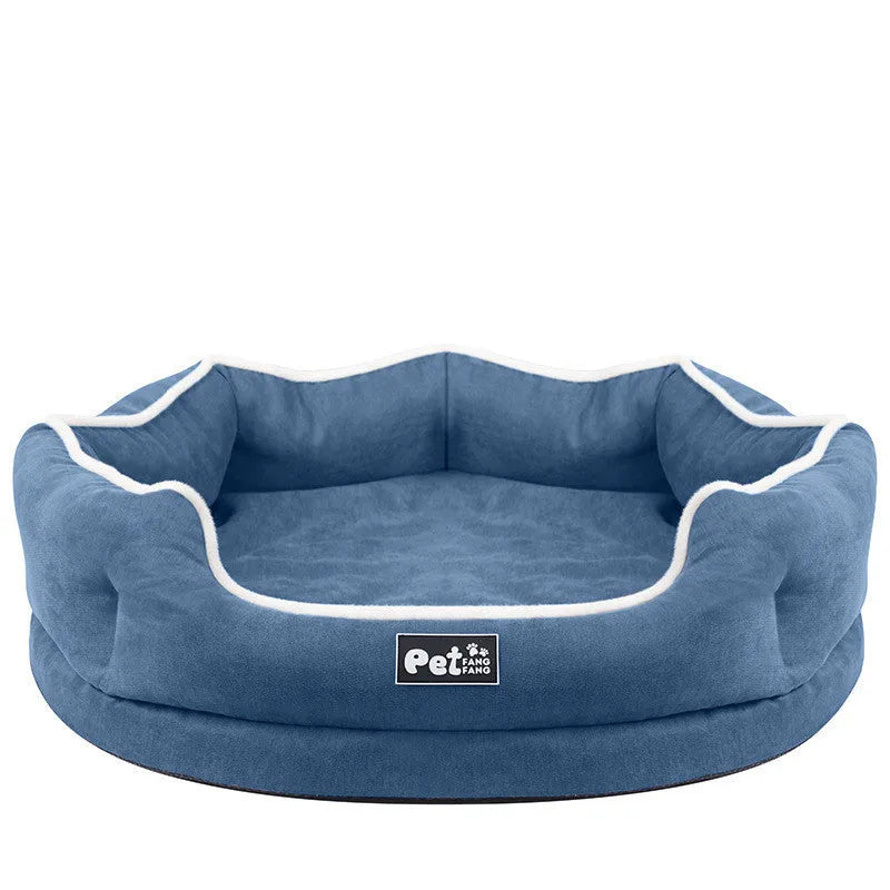 Removable cloth pet bed mattress for cats and dogs, pink blue grey, size S and L