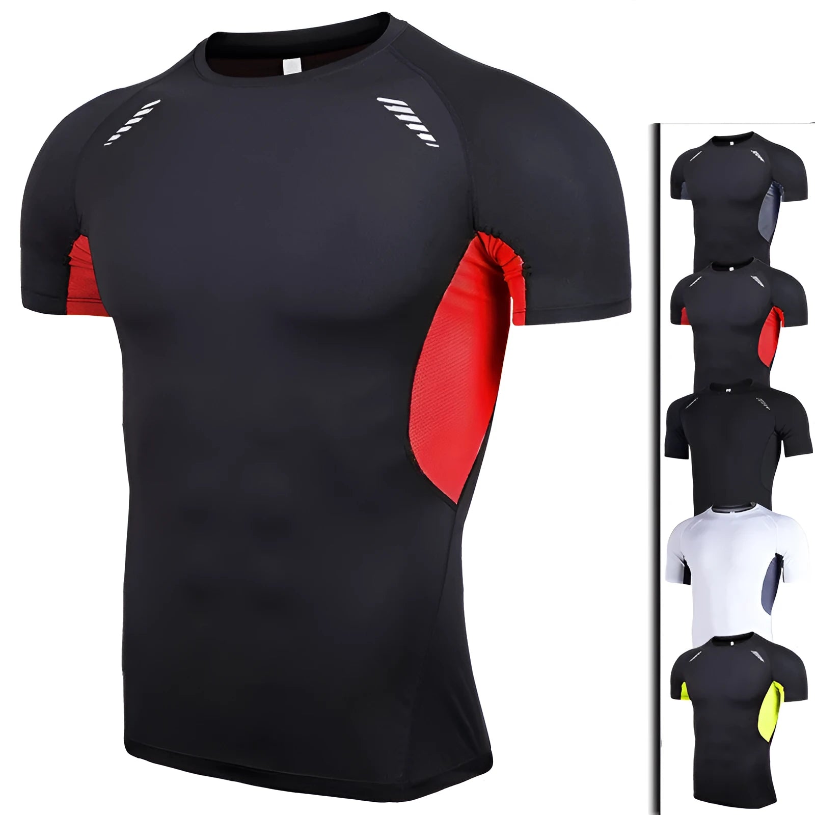 Training fat man sportswear in polyester blend, 5XL size, black colour option